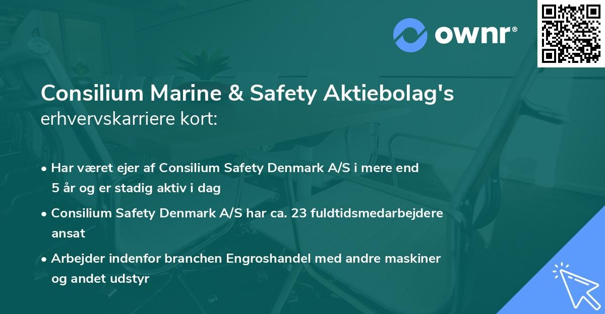 Consilium Marine & Safety Aktiebolag's erhvervskarriere kort