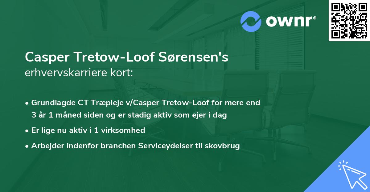 Casper Tretow-Loof Sørensen's erhvervskarriere kort