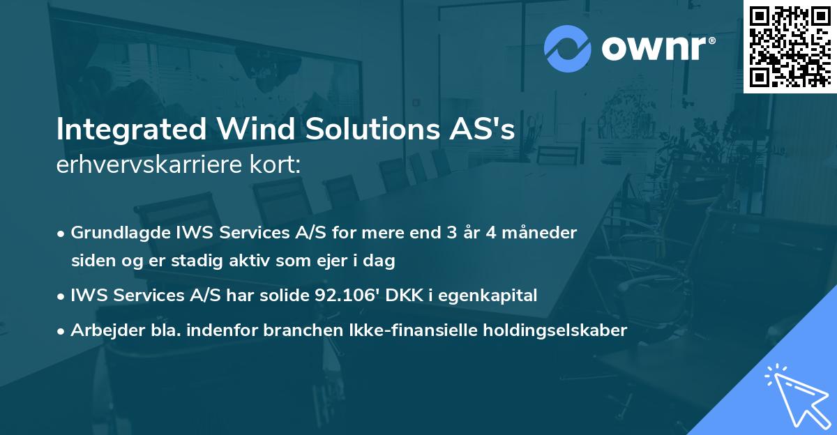 Integrated Wind Solutions AS's erhvervskarriere kort