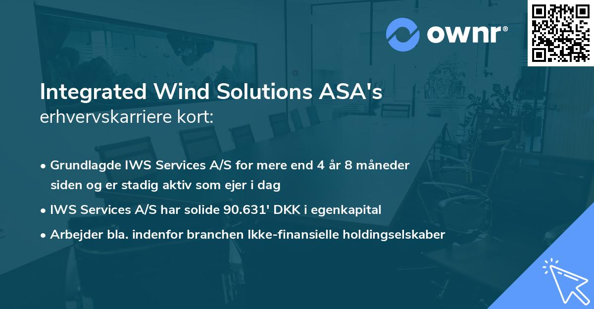 Integrated Wind Solutions ASA's erhvervskarriere kort