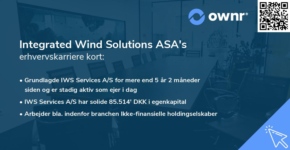 Integrated Wind Solutions ASA's erhvervskarriere kort