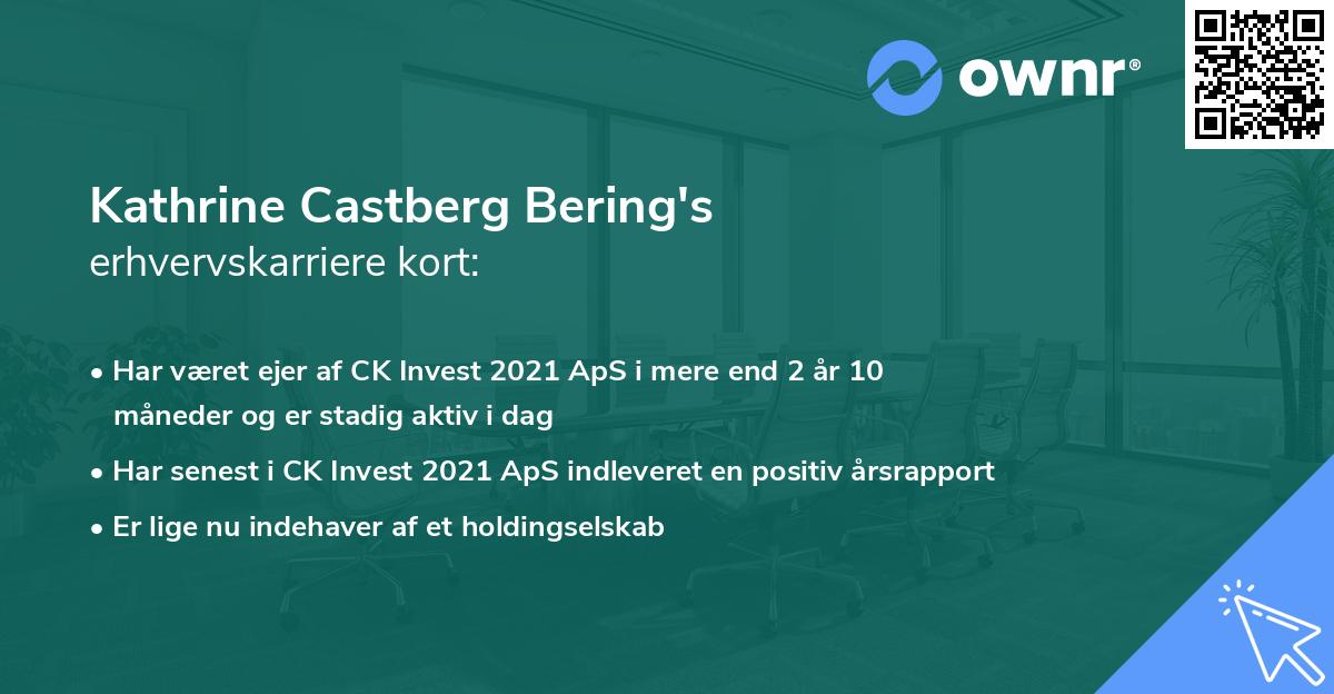 Kathrine Castberg Bering's erhvervskarriere kort