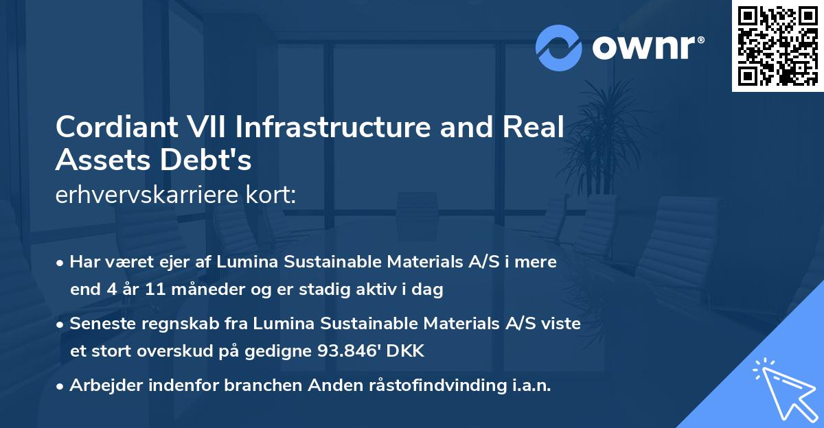 Cordiant VII Infrastructure and Real Assets Debt's erhvervskarriere kort