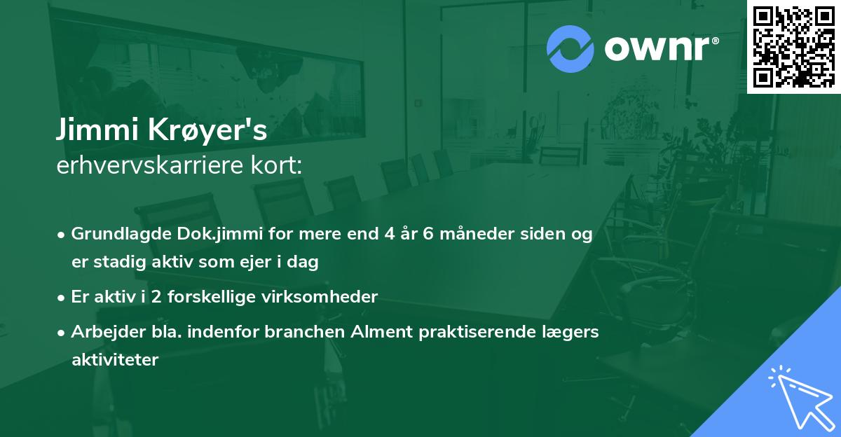 Jimmi Krøyer's erhvervskarriere kort