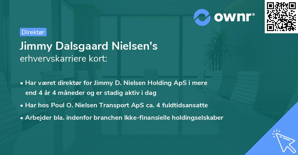Jimmy Dalsgaard Nielsen's erhvervskarriere kort