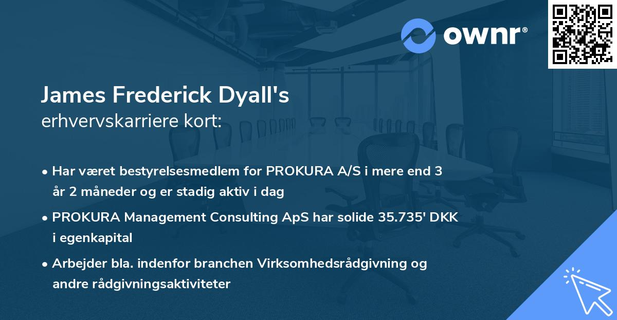 James Frederick Dyall's erhvervskarriere kort