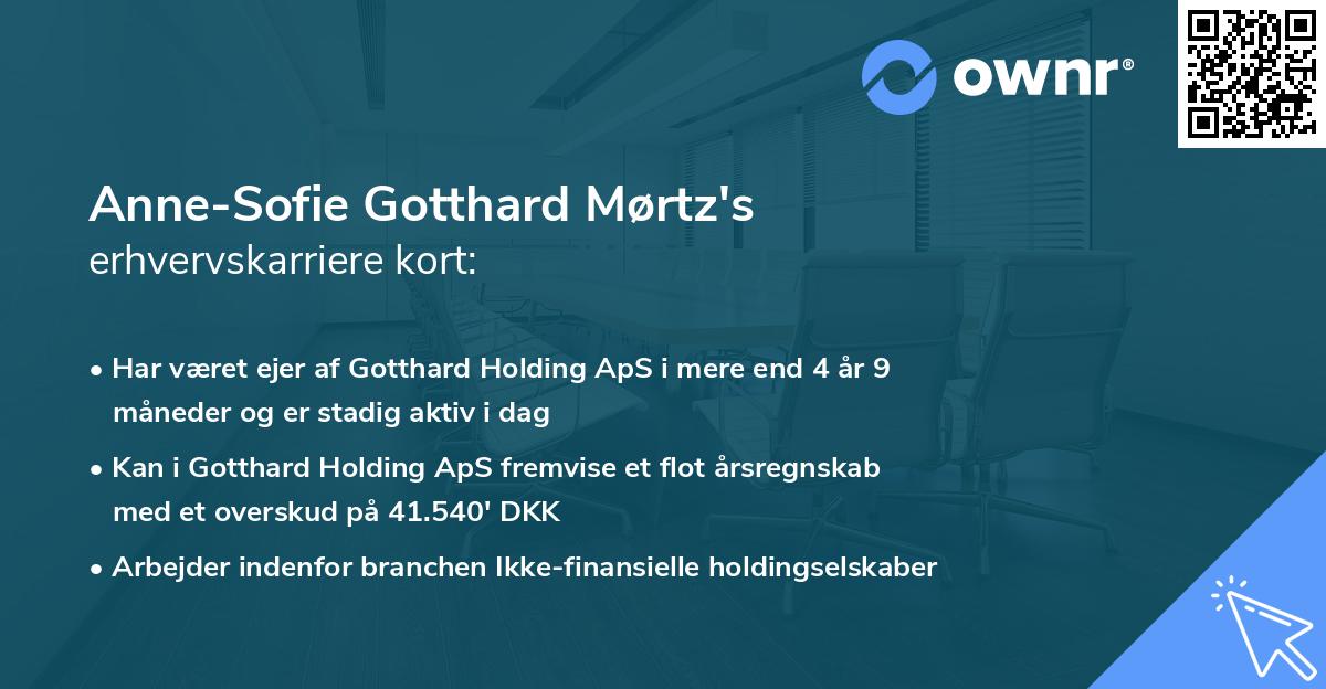 Anne-Sofie Gotthard Mørtz's erhvervskarriere kort