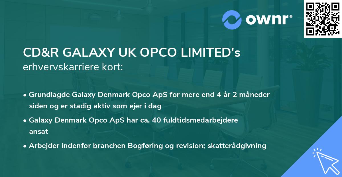 CD&R GALAXY UK OPCO LIMITED's erhvervskarriere kort