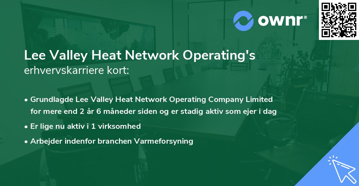 Lee Valley Heat Network Operating's erhvervskarriere kort