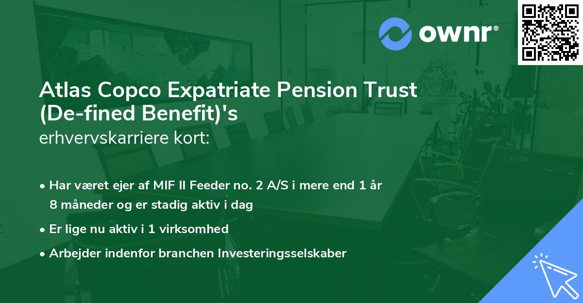 Atlas Copco Expatriate Pension Trust (De-fined Benefit)'s erhvervskarriere kort