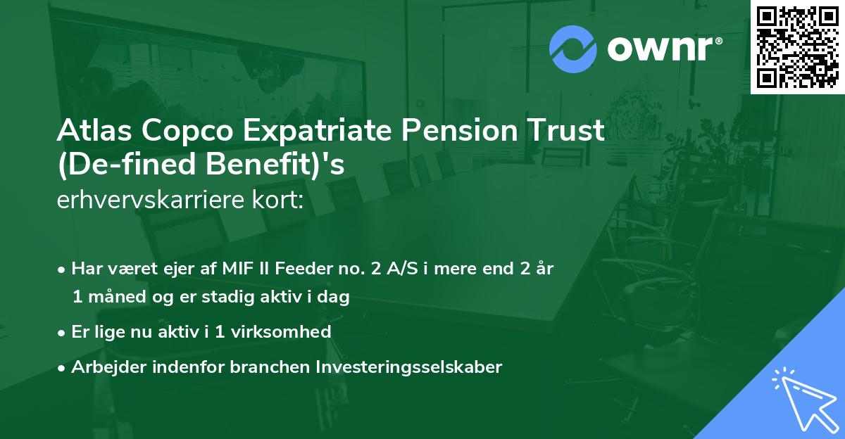 Atlas Copco Expatriate Pension Trust (De-fined Benefit)'s erhvervskarriere kort