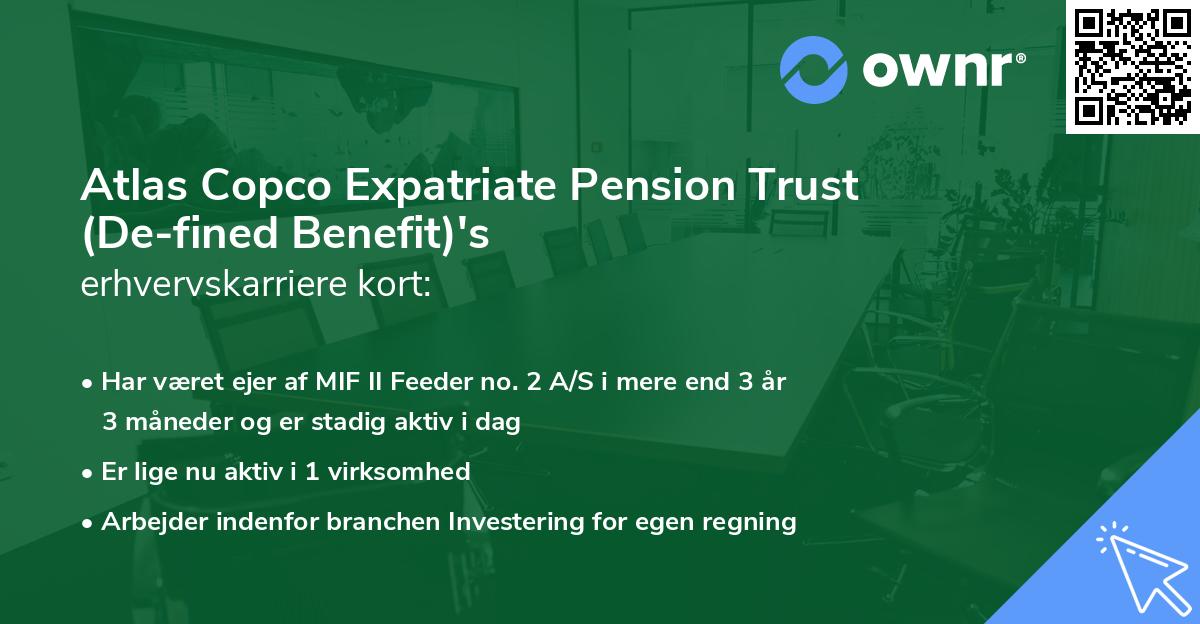 Atlas Copco Expatriate Pension Trust (De-fined Benefit)'s erhvervskarriere kort