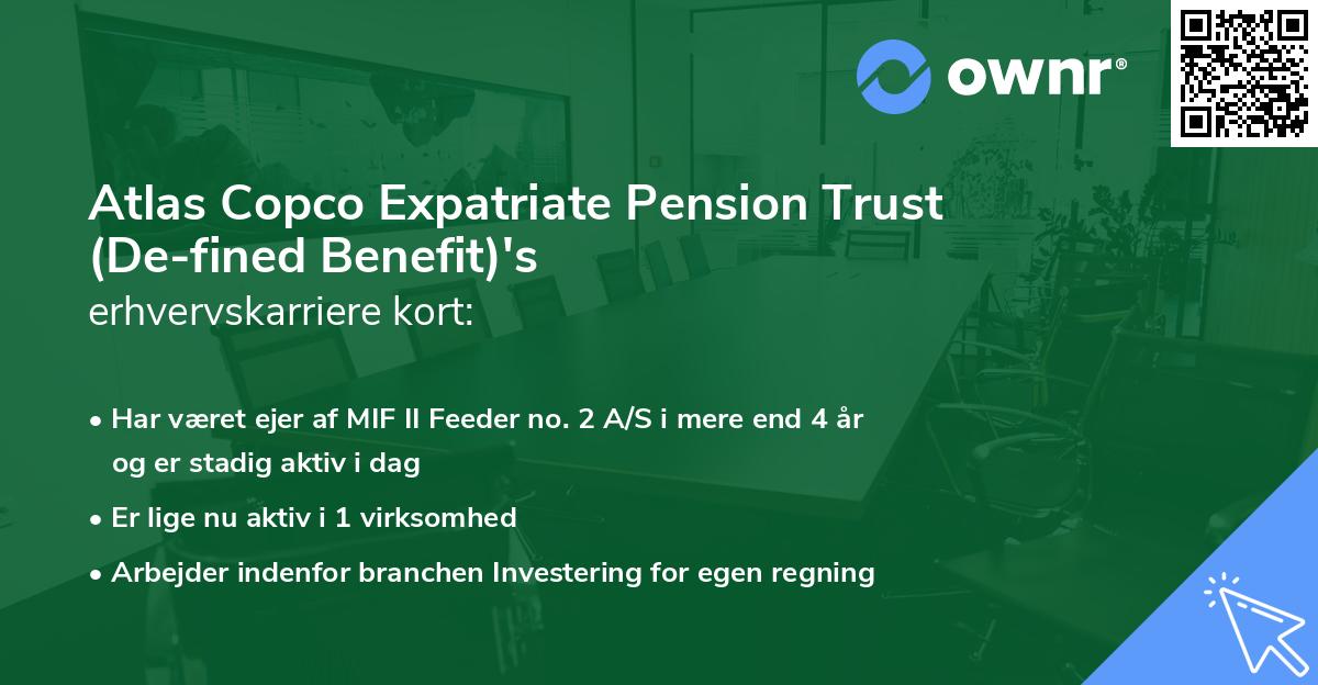 Atlas Copco Expatriate Pension Trust (De-fined Benefit)'s erhvervskarriere kort