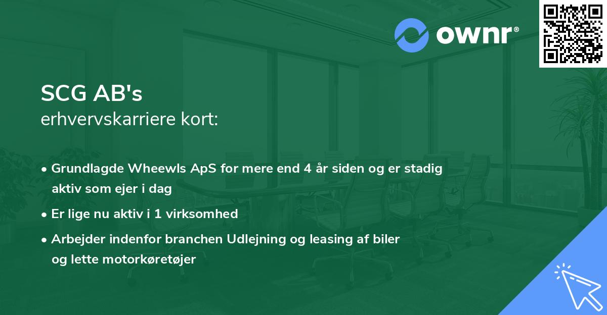 SCG AB's erhvervskarriere kort