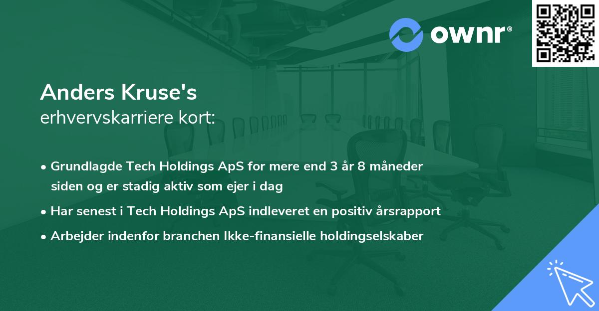 Anders Kruse's erhvervskarriere kort