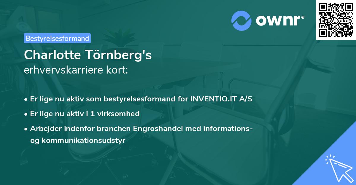 Charlotte Törnberg's erhvervskarriere kort