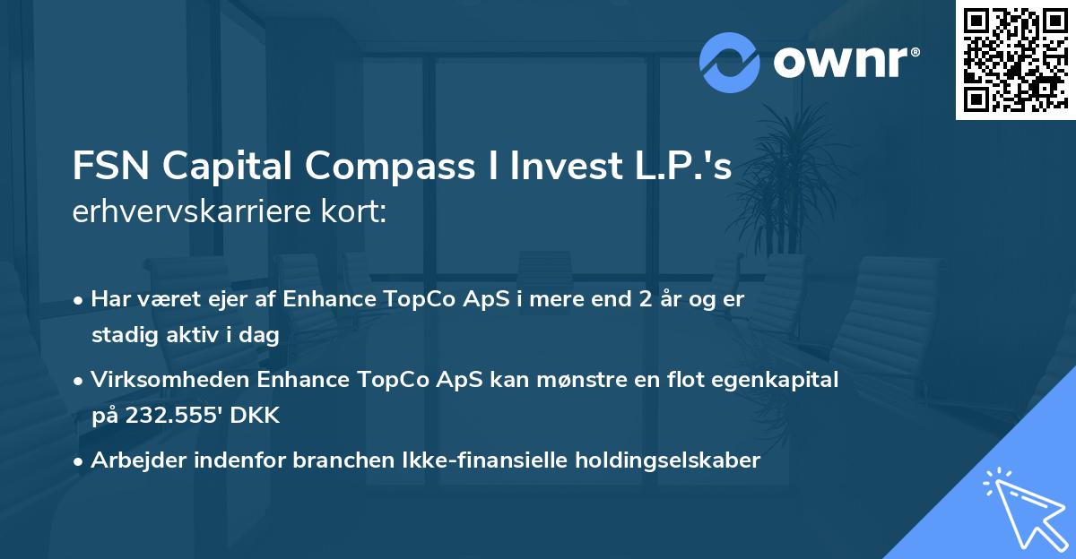 FSN Capital Compass I Invest L.P.'s erhvervskarriere kort