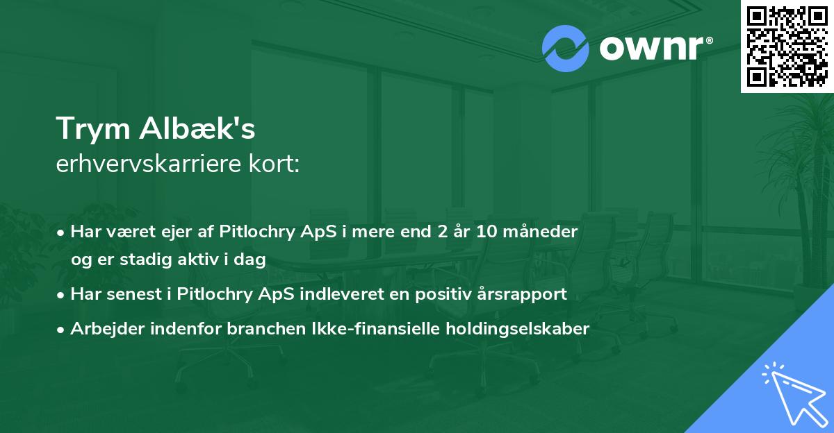 Trym Albæk's erhvervskarriere kort