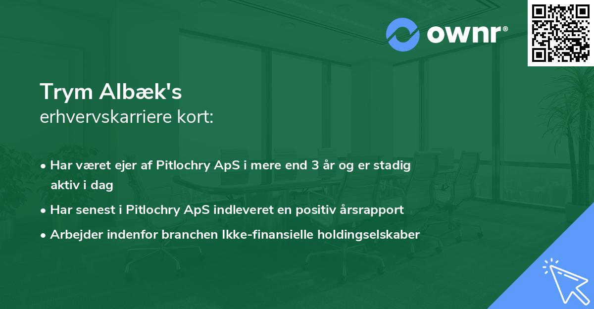 Trym Albæk's erhvervskarriere kort