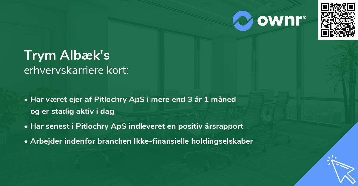 Trym Albæk's erhvervskarriere kort