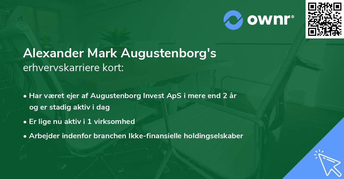 Alexander Mark Augustenborg's erhvervskarriere kort