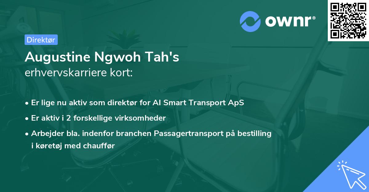 Augustine Ngwoh Tah's erhvervskarriere kort