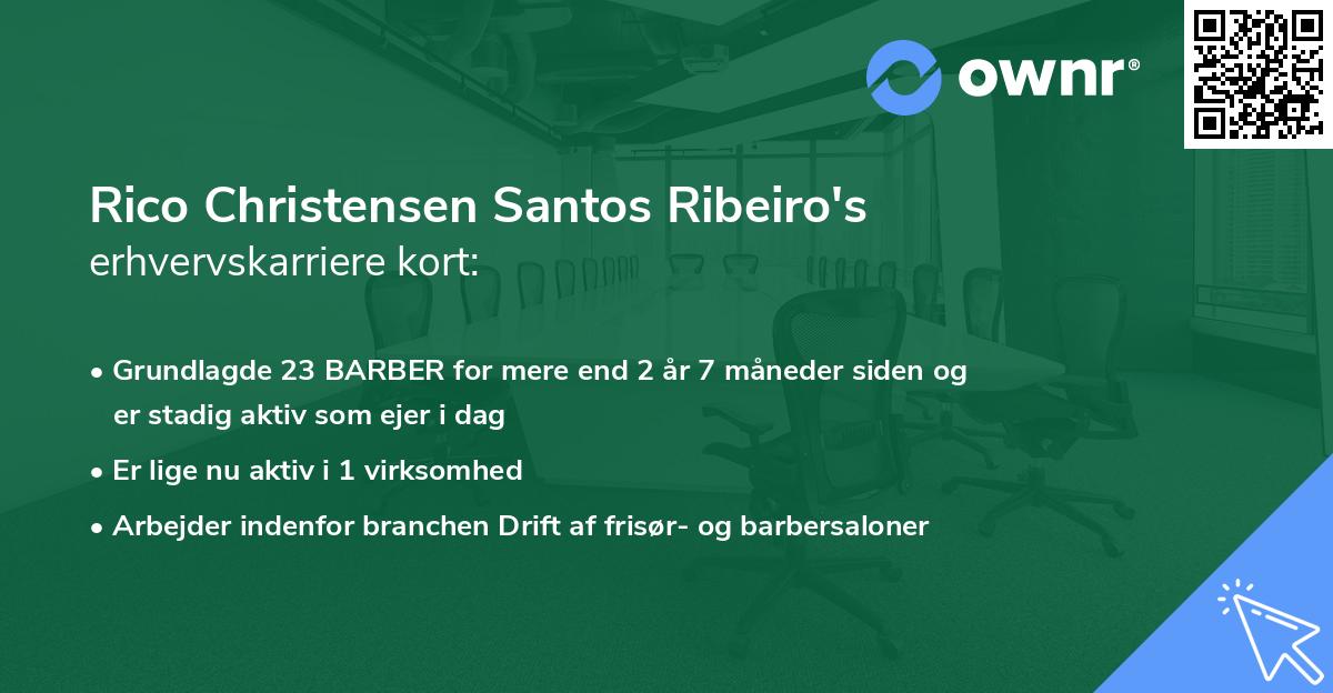 Rico Christensen Santos Ribeiro's erhvervskarriere kort