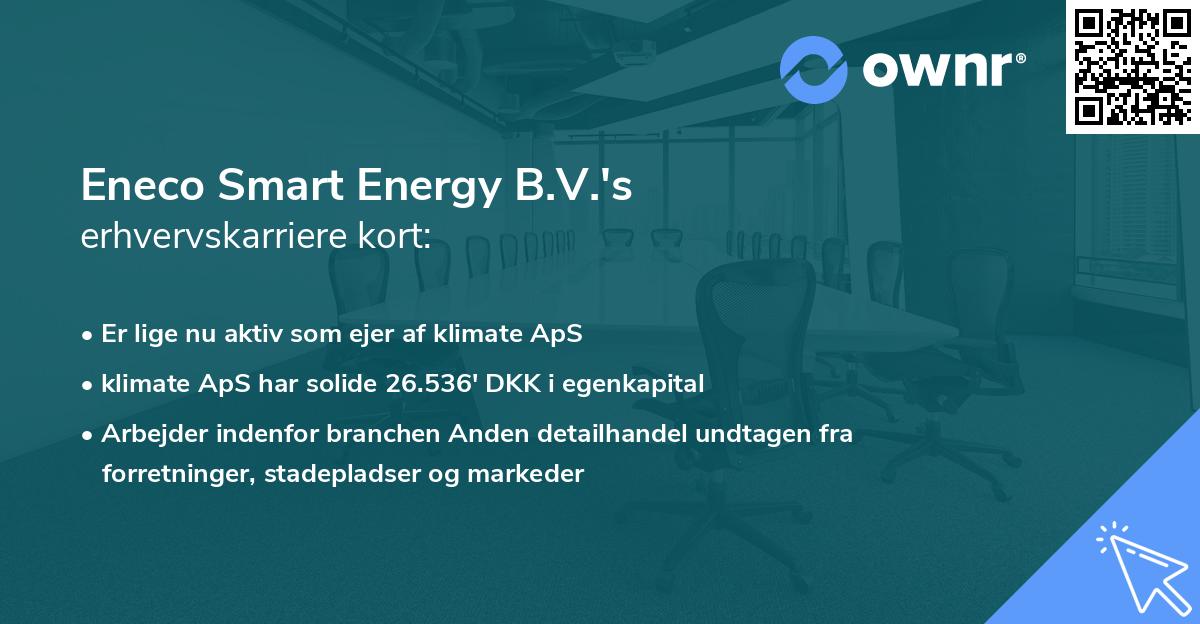 Eneco Smart Energy B.V.'s erhvervskarriere kort