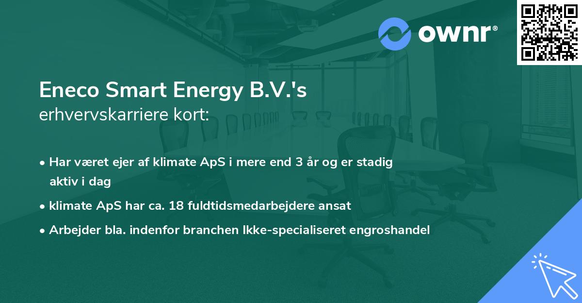 Eneco Smart Energy B.V.'s erhvervskarriere kort