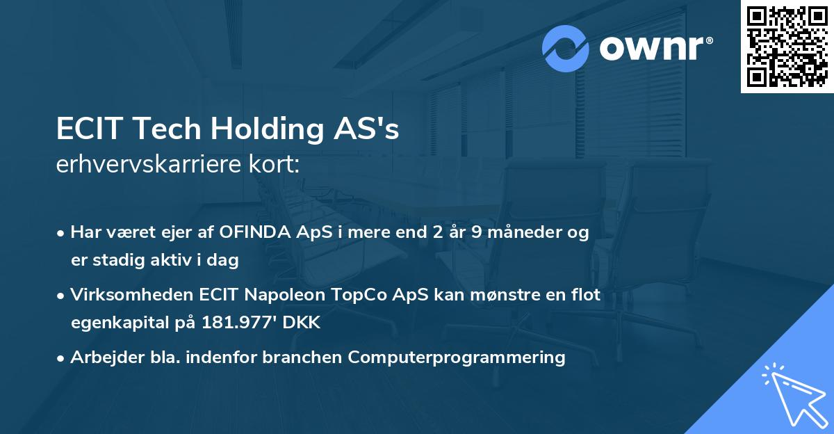 ECIT Tech Holding AS's erhvervskarriere kort