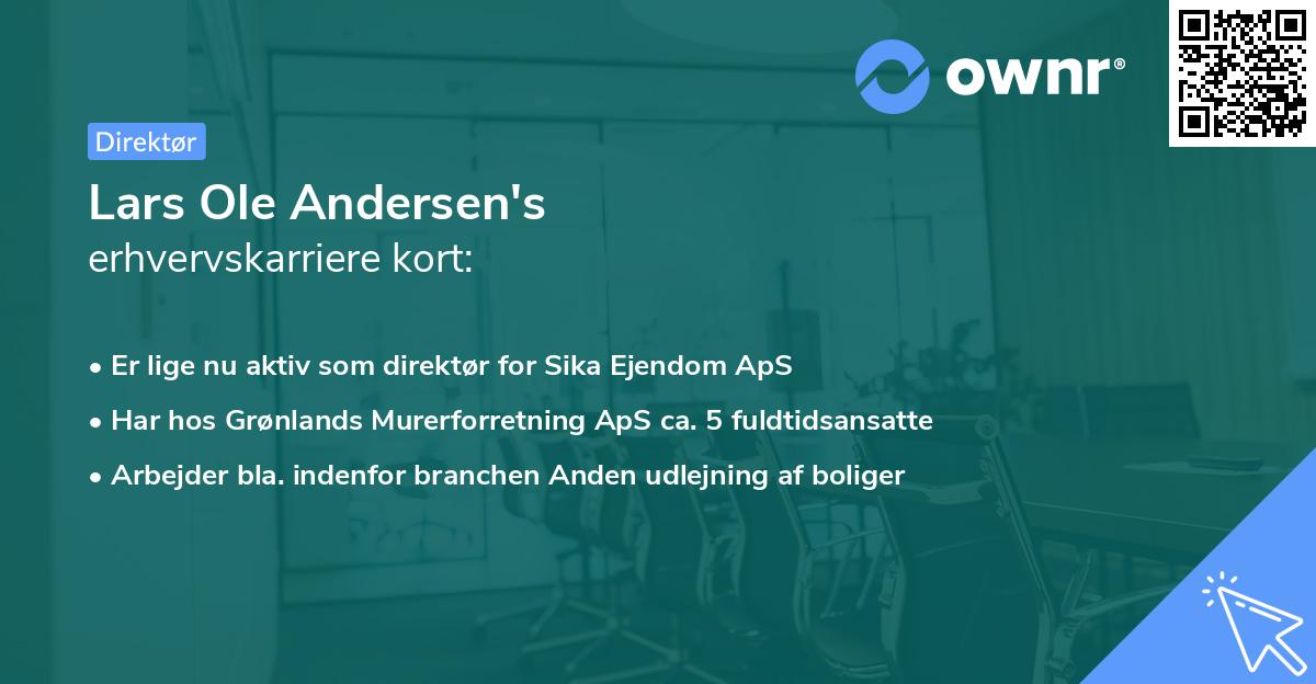 Lars Ole Andersen's erhvervskarriere kort