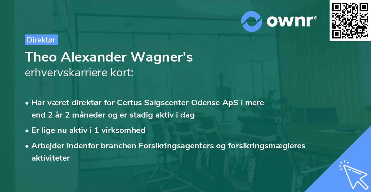 Theo Alexander Wagner's erhvervskarriere kort