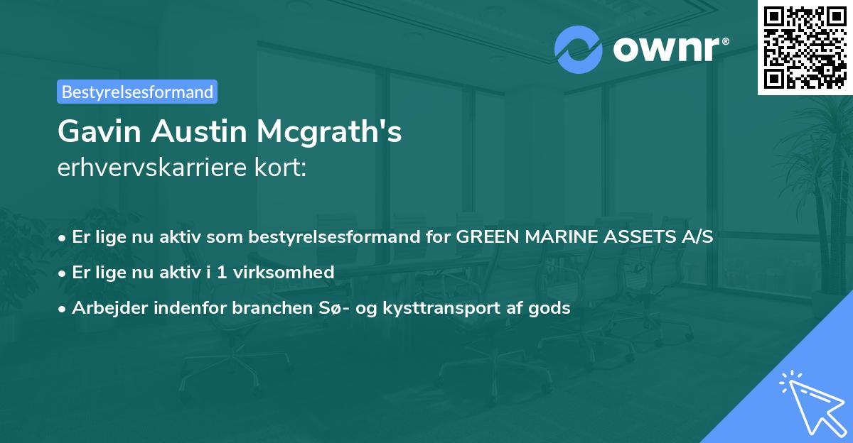 Gavin Austin Mcgrath's erhvervskarriere kort