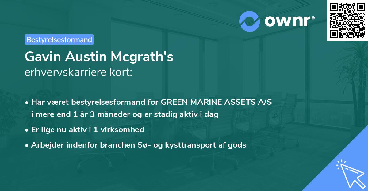 Gavin Austin Mcgrath's erhvervskarriere kort