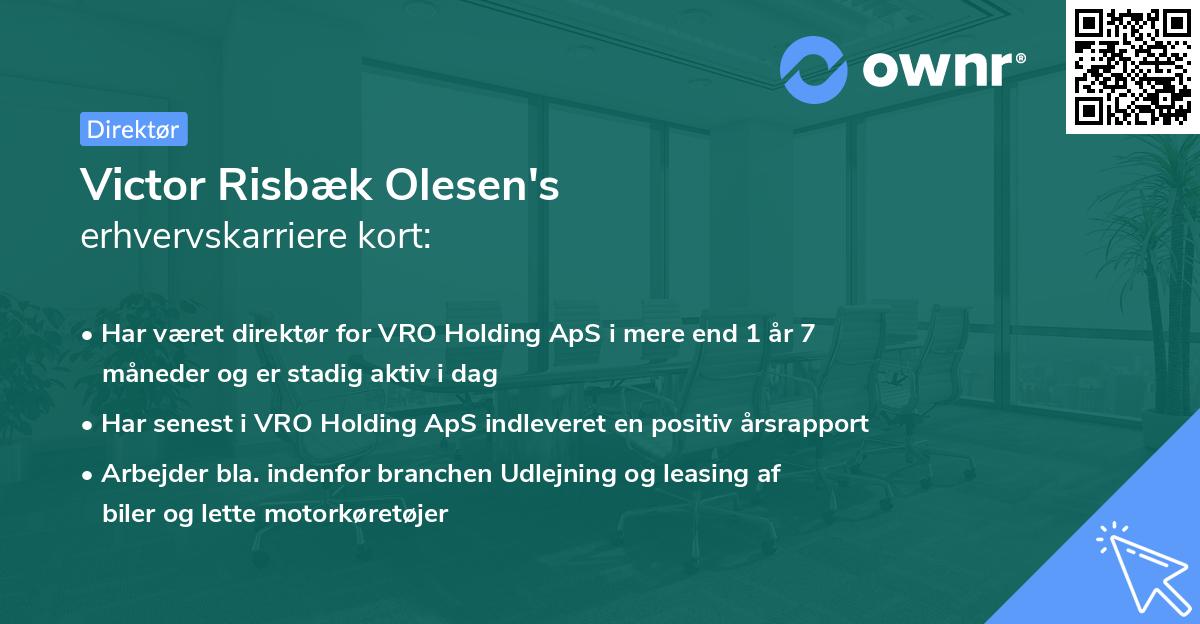 Victor Risbæk Olesen's erhvervskarriere kort