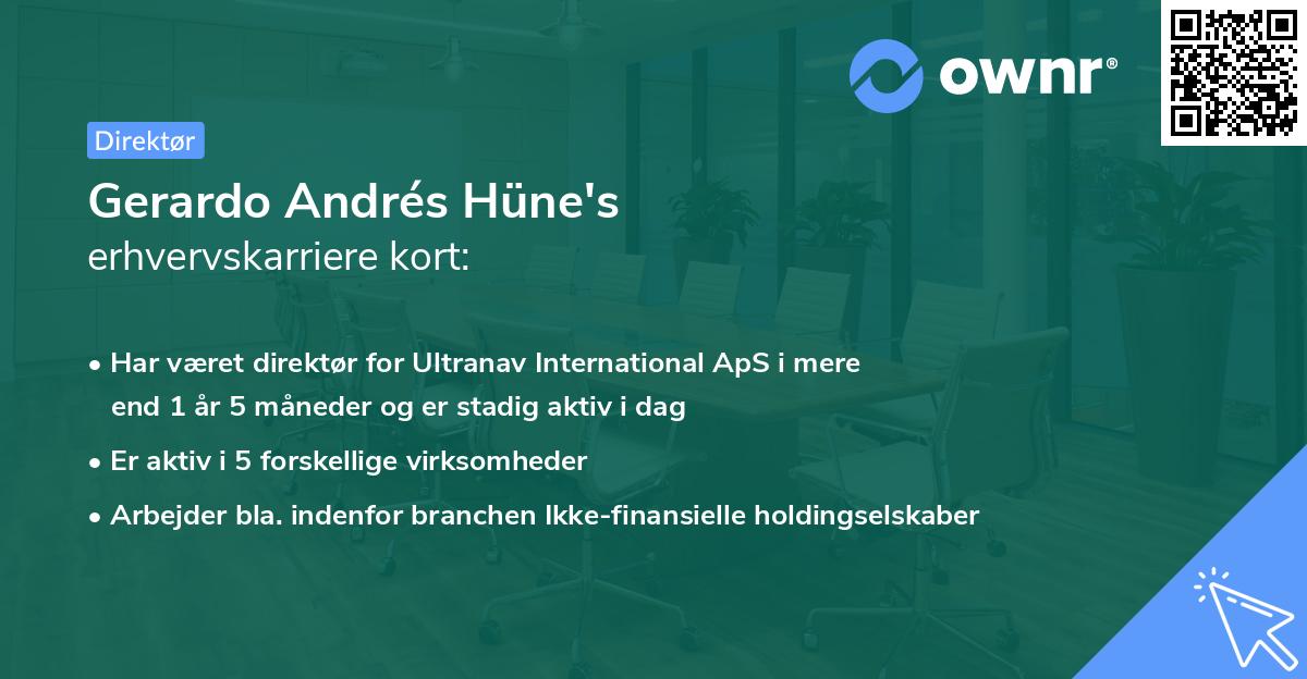 Gerardo Andrés Hüne's erhvervskarriere kort