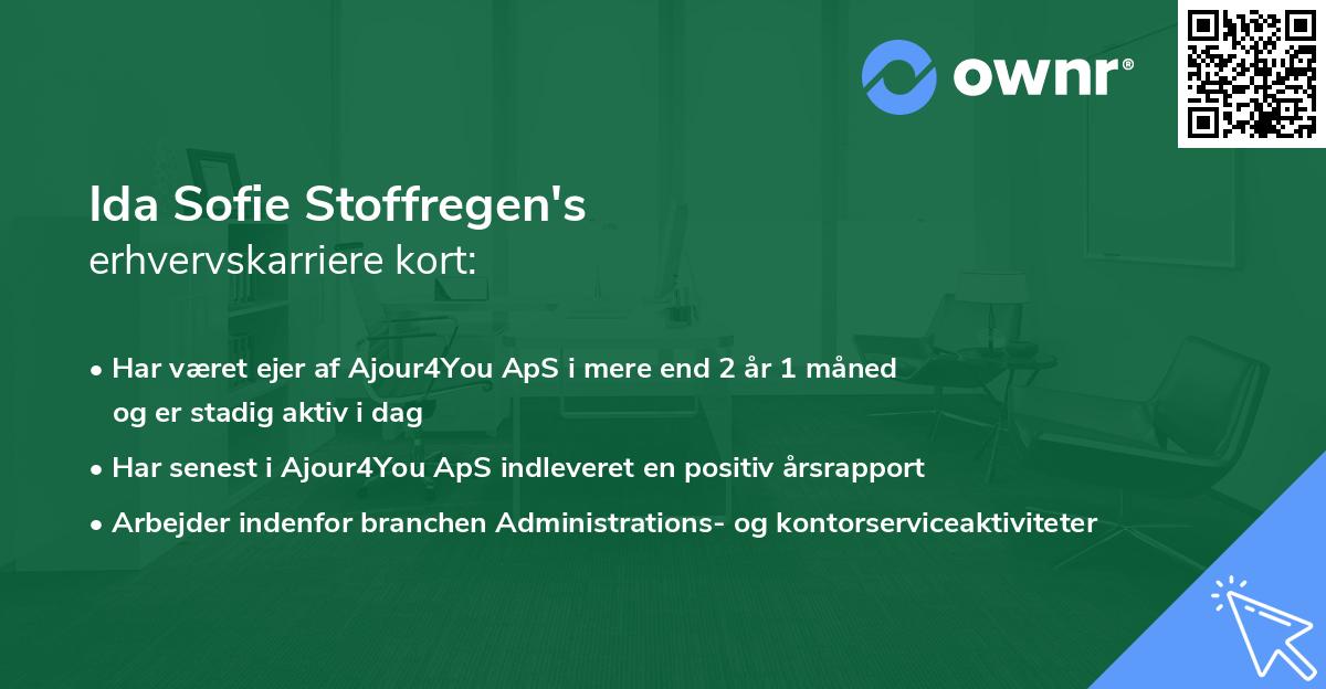 Ida Sofie Stoffregen's erhvervskarriere kort