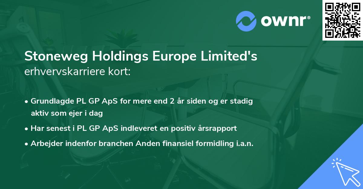 Stoneweg Holdings Europe Limited's erhvervskarriere kort