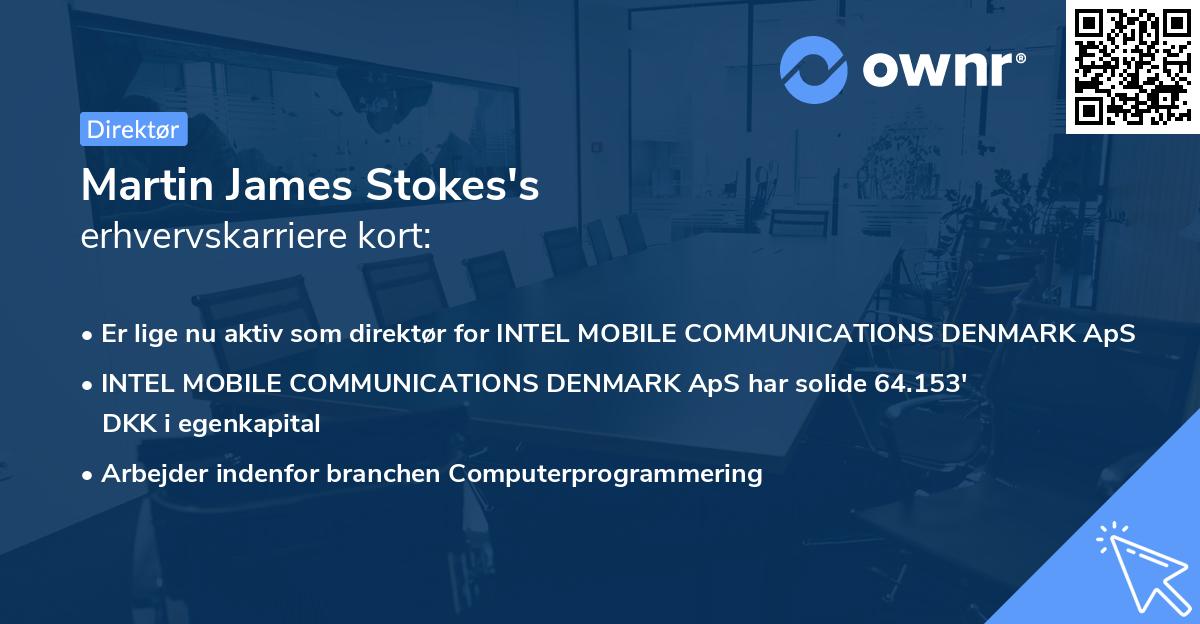 Martin James Stokes's erhvervskarriere kort