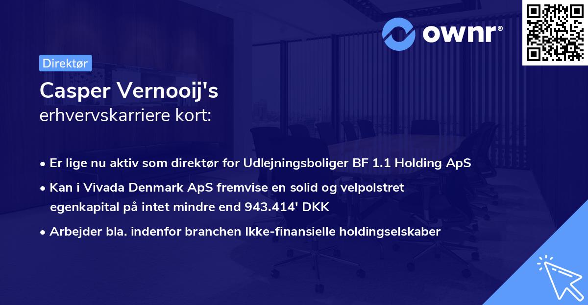 Casper Vernooij's erhvervskarriere kort