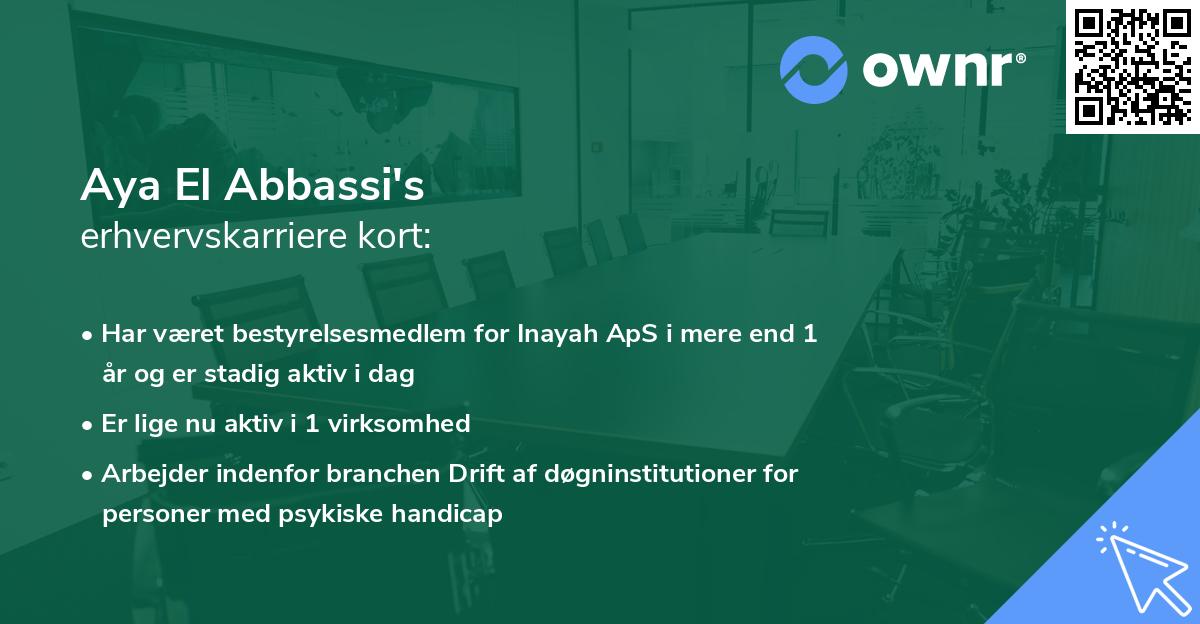 Aya El Abbassi's erhvervskarriere kort