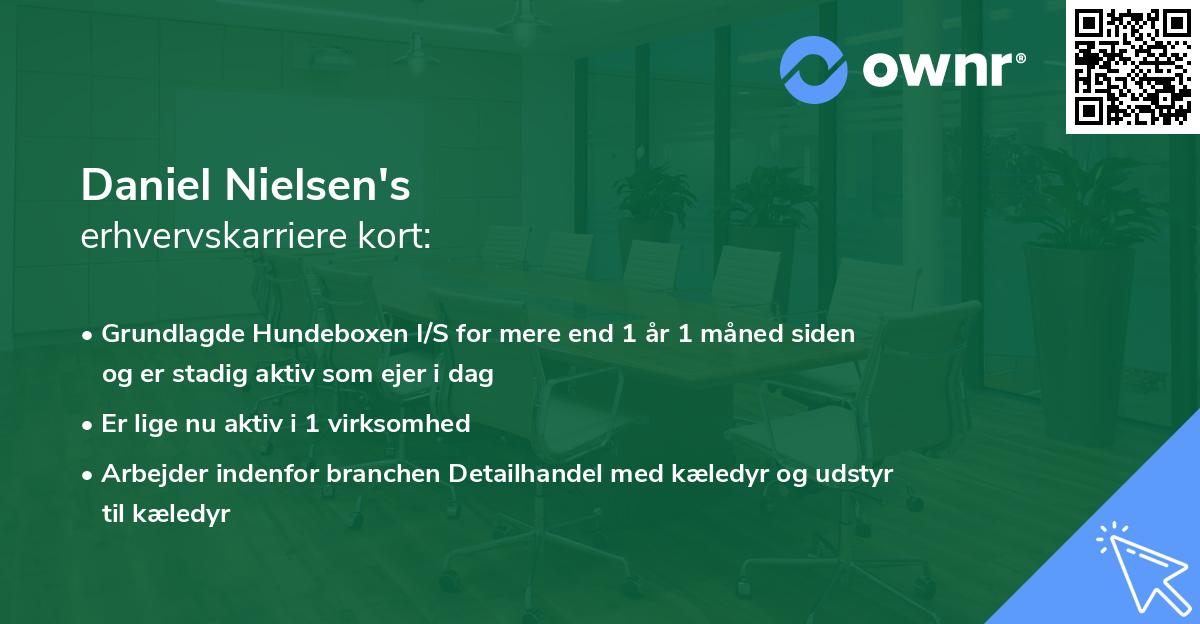 Daniel Nielsen's erhvervskarriere kort