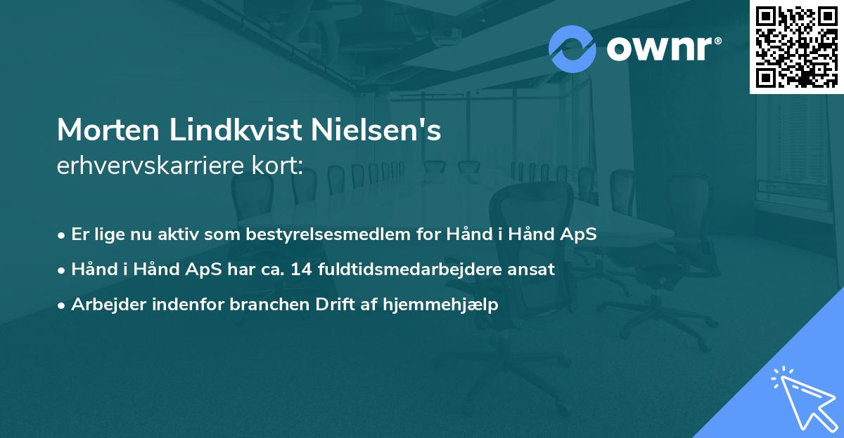 Morten Lindkvist Nielsen's erhvervskarriere kort