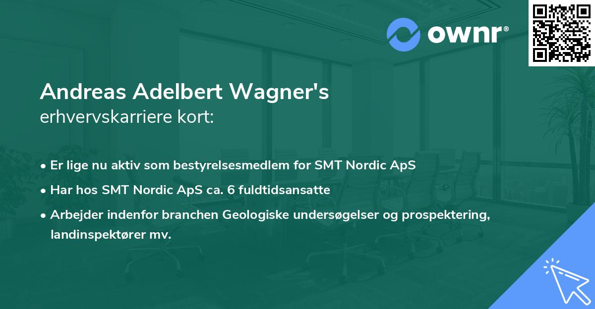 Andreas Adelbert Wagner's erhvervskarriere kort