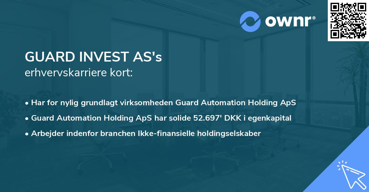 GUARD INVEST AS's erhvervskarriere kort