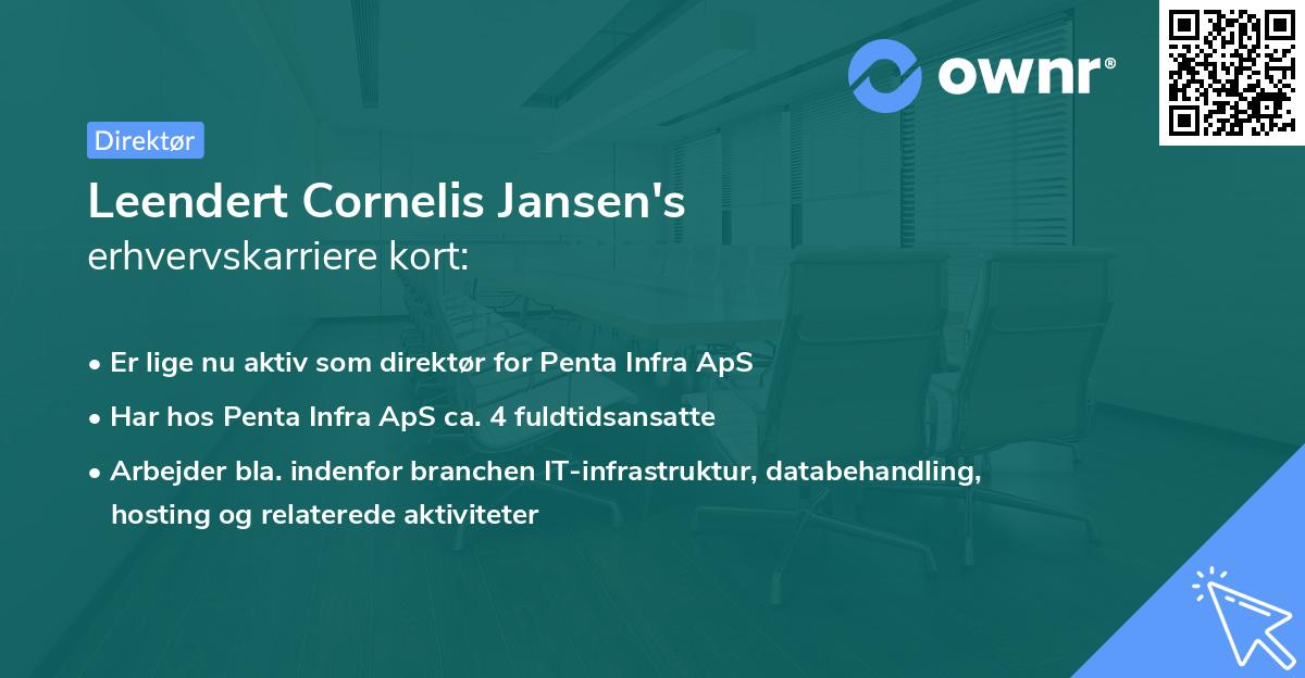 Leendert Cornelis Jansen's erhvervskarriere kort