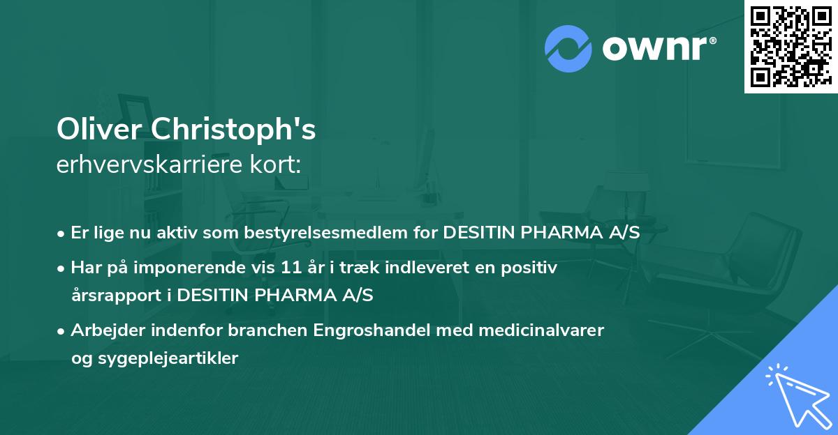 Oliver Christoph's erhvervskarriere kort