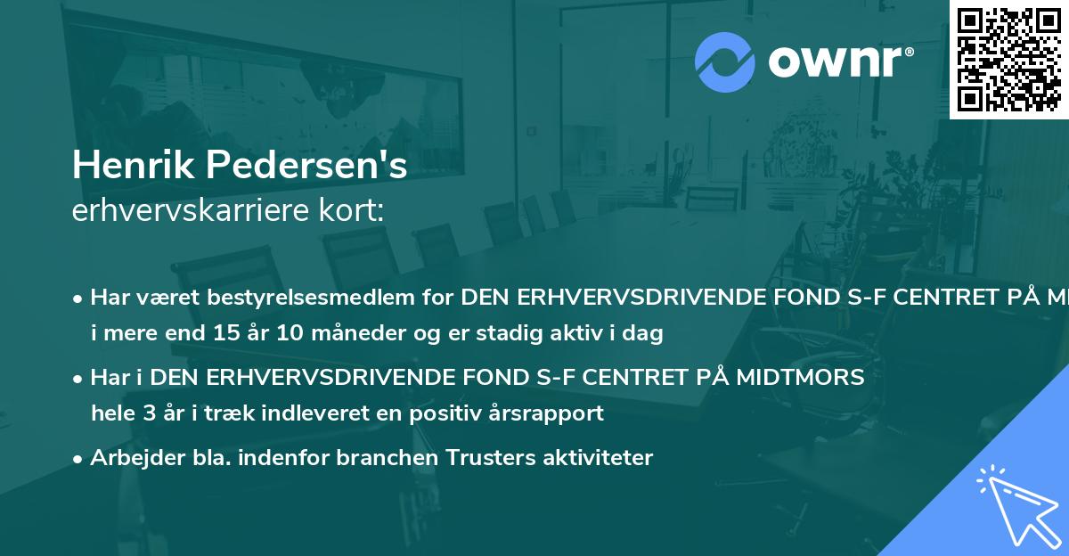 Henrik Pedersen's erhvervskarriere kort