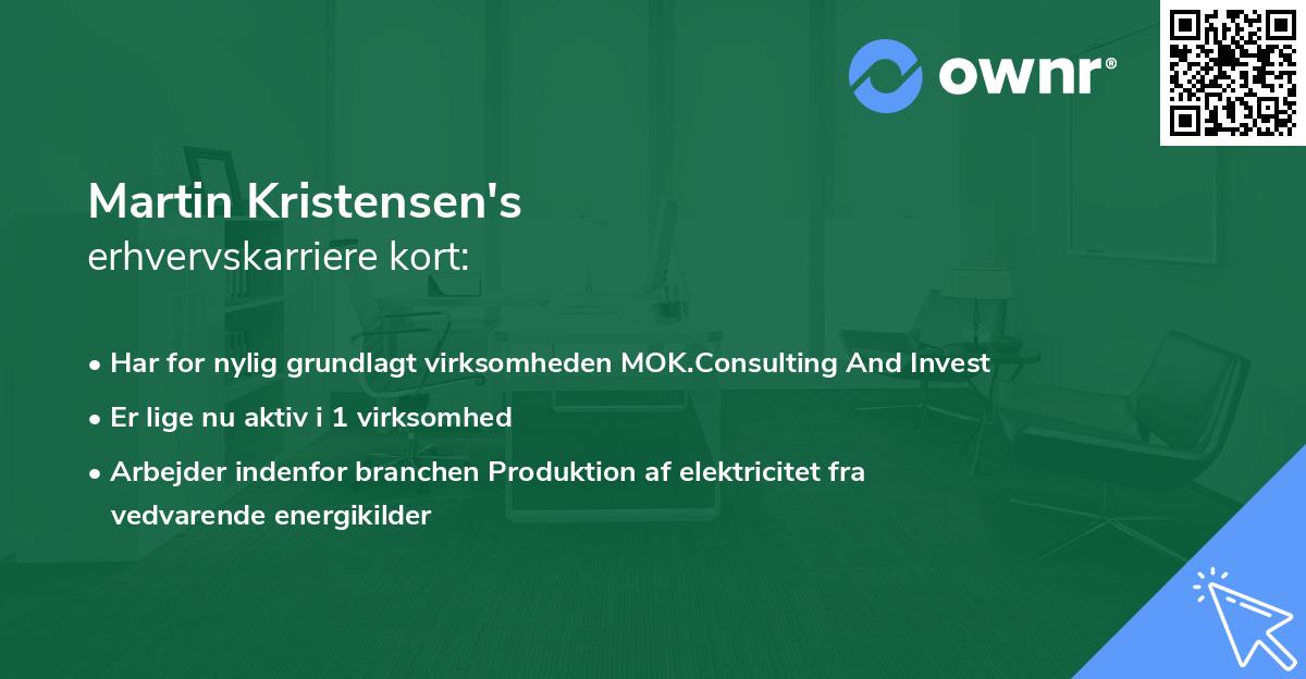 Martin Kristensen's erhvervskarriere kort