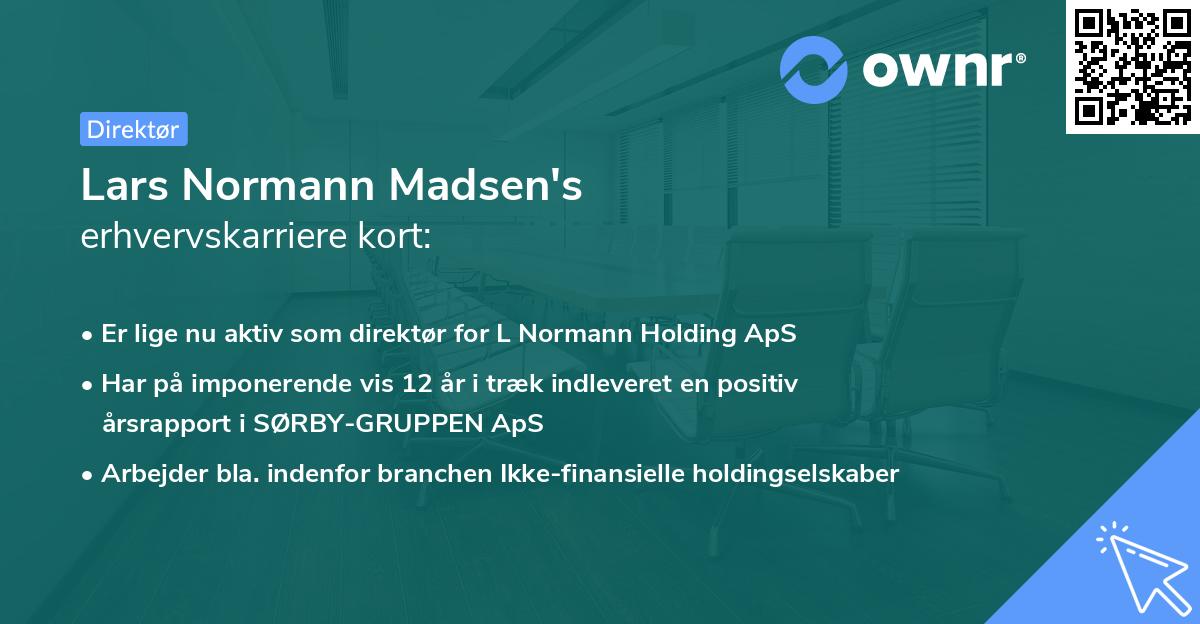 Lars Normann Madsen's erhvervskarriere kort